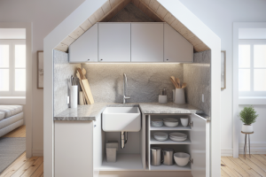 Los beneficios de un fregadero de esquina en cocinas pequeñas.